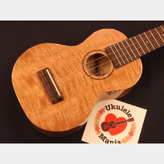 PonoGloss Finish Deluxe Solid Curly Mango Soprano Ukulele #5441