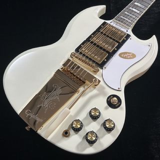 Epiphone 1963 Les Paul SG Custom with Maestro Vibrola Classic White Inspired by Gibson Custom