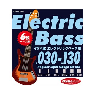 Ikebe Original Electric Bass Strings イケベ弦 6弦エレキベース用 030-130 [Regular Light Gauge for 6ST/IKB-EBS-30130]