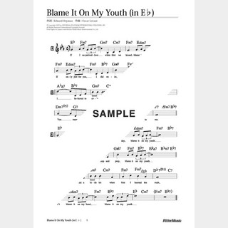 楽譜Blame It On My Youth（in E♭／原曲キー）