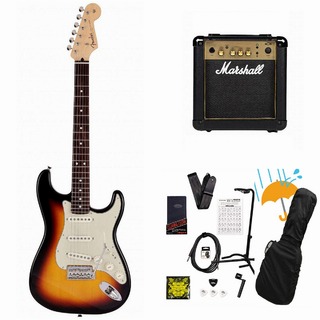 FenderMade in Japan Junior Collection Stratocaster Rosewood FB 3-Color Sunburst Marshall MG10アンプ付属エ