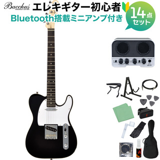 Bacchus BTC-1R BLK エレキギター初心者14点セット Bluetooth搭載ミニアンプ付