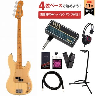 Squier by Fender40th Anniversary Precision Bass Vintage Edition Maple/Gold Anodized/Satin Vintage Blonde VOXヘッドホ