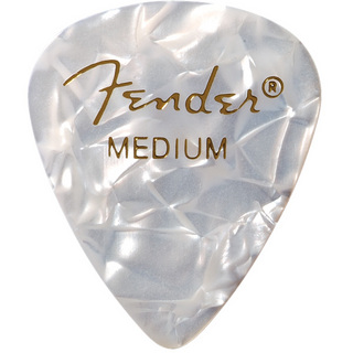 FenderPREMIUM CELLULOID PICKS White Moto ミディアム ピック12枚セット