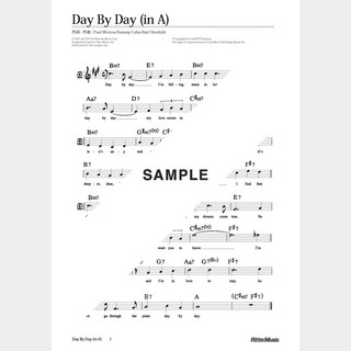 楽譜 Day By Day（in A）