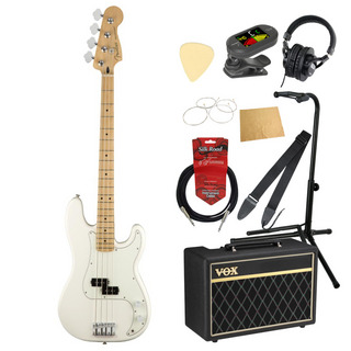 Fenderフェンダー Player Precision Bass MN Polar White エレキベース VOXアンプ付き 入門10点 初心者セット