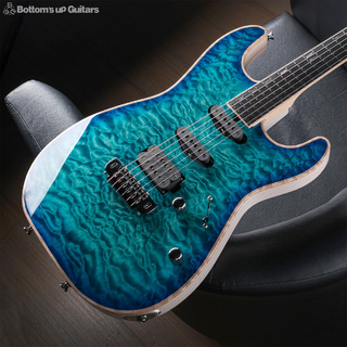 T's Guitars{BUG} ST-22-SSH "BUG CUSTOM" - Centura Blue 4A Quilt - 【B.U.G.特注 ストップテール仕様!】