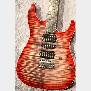 T's Guitars Custom Order DST-Pro24 5A Flame/Alder Black Red Burst  #032789 【鬼フレイムトップ】【現地選定材】
