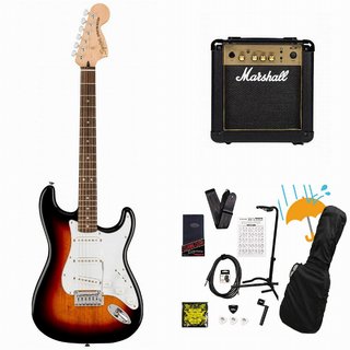 Squier by FenderAffinity Series Stratocaster Laurel FB WH PG 3-Color Sunburst エレキギター Marshall MG10アンプ付属エ