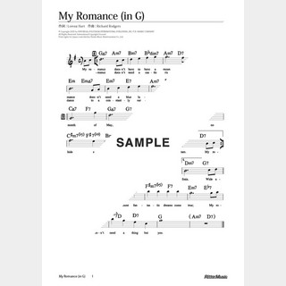 楽譜My Romance（in G）