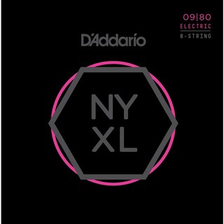 D'Addario NYXL Series 8-String Electric Guitar Strings [NYXL0980 Super Light, 09-80]