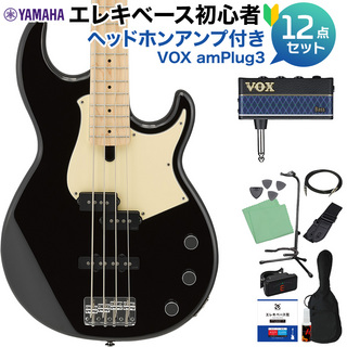 YAMAHABB434M BL (ブラック) ベース 初心者12点セット 【ヘッドホンアンプ付】 メイプル指板