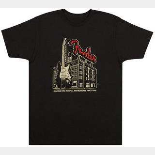 Fender Amp Building T-Shirt, Coal XL 【御茶ノ水本店】