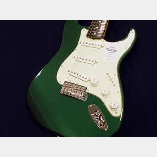 Fender 2023 Collection, MIJ Traditional 60s Stratocaster Rosewood Fingerboard  Aged Sherwood Green Metalli