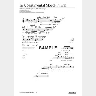 楽譜 In A Sentimental Mood（in Em）