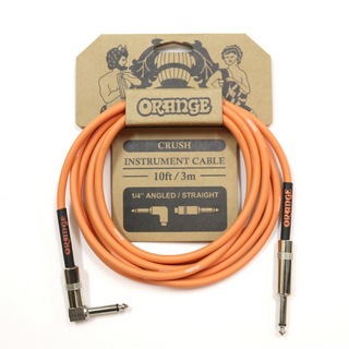 ORANGECRUSH Instrument Cable 10ft 3m 1/4" Angled Straight CA035 ギターケーブル