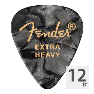 Fender フェンダー 351 Shape Premium Picks Extra Heavy Black Moto ギターピック 12枚入り