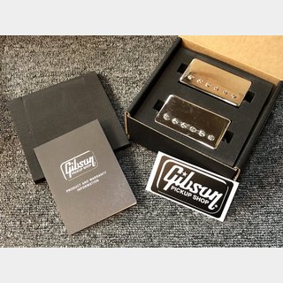Gibson Custombucker (Matched Set/Double Black/True Historic Nickel Cover/2-Conductor/Unpotted/Alnico 3)