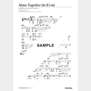 楽譜Alone Together（in B♭m）