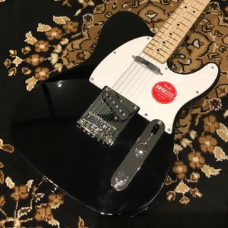 Squier by Fender SONIC TELECASTER Maple Fingerboard White Pickguard Black テレキャスター エレキギターソニック