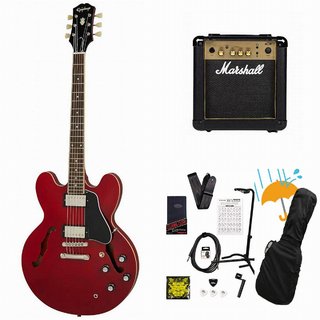 Epiphone Inspired by Gibson ES-335 Cherry (CH) セミアコ ES335 Marshall MG10アンプ付属エレキギター初心者セット