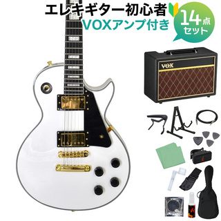 Photogenic LP-300C WH エレキギター 初心者14点セット【VOXアンプ付き】 レスポールカスタム