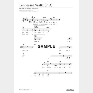 楽譜Tennessee Waltz（in A）