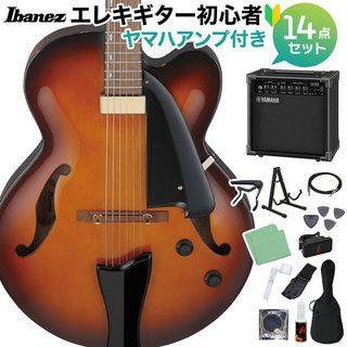 IbanezAFC71 VLS エレキギター初心者14点セット 【ヤマハアンプ付き】 フルアコギター