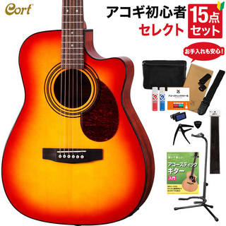 Cort CAG-1FC CAO アコースティックギター 教本・お手入れ用品付きセレクト15点セット 初心者セット