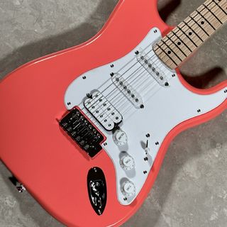 Squier by Fender SONIC STRATOCASTER HSS Maple Fingerboard White Pickguard Tahitian Coral ストラトキャスター エレキギ