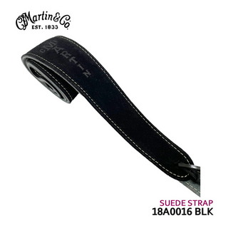 Martinギターストラップ SUEDE STRAP 18A0016 BLK ブラック レザーストラップ マーチン