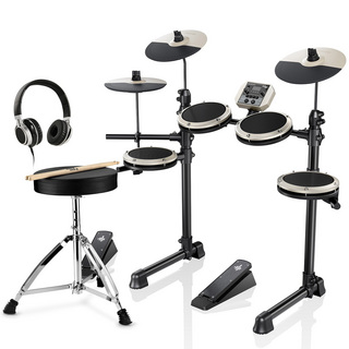 DONNER DED-80 Ivory 電子ドラムセット オールメッシュパッド イス/スティック/ヘッドフォン付属 コンパクトサイズ