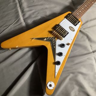 Epiphone Korina Flying V Aged Natural/エレキギター【現物画像】