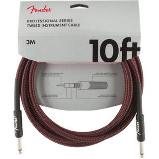 Fenderフェンダー Professional Series Instrument Cable SS 10' Red Tweed ギターケーブル