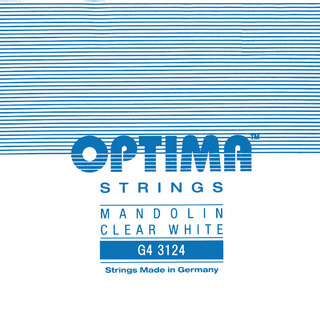 OPTIMA G4 No.3124 CLEAR WHITE 2本入り G 4弦 マンドリン弦 スペシャルポリッシュ 巻線細め