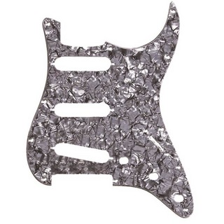 Fender フェンダー 11-Hole Modern-Style Stratocaster S/S/S Pickguards ブラックモト ピックガード
