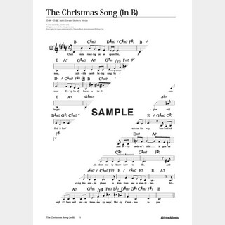 楽譜The Christmas Song（in B）