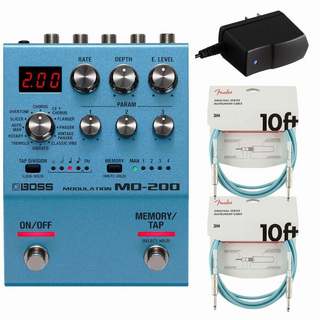 BOSS MD-200 Modulation[純正アダプターPSA-100S2+Fenderケーブル2本(Daphne Blue/3M)同時購入セット]