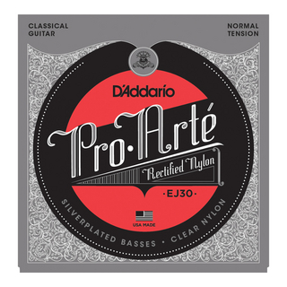 D'Addario ダダリオ EJ30 Silver Wound/Rectified Clear Nylon - Normal クラシックギター弦