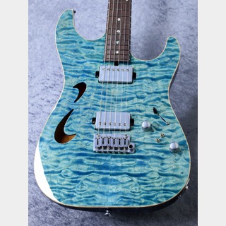 T's Guitars DST-Hollow22 5A Quilt Maple Honduras Mahogany ~Trans Blue~[約3.25㎏]