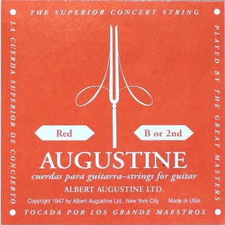 AUGUSTINE RED 2弦 クラシックギター弦 バラ弦×12本