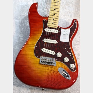 Fender 2024 Collection Made in Japan Hybrid II Stratocaster Sunset Orange Transparent #JD24004774【3.52kg】