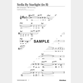 楽譜 Stella By Starlight（in B）