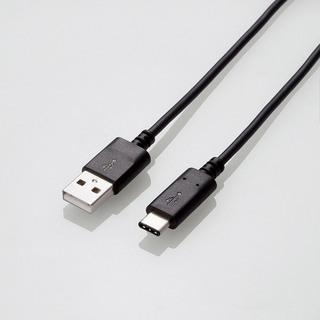 ELECOMMPA-AC15NBK USBケーブル USB(TypeA-TypeC) 1.5m ブラック 黒