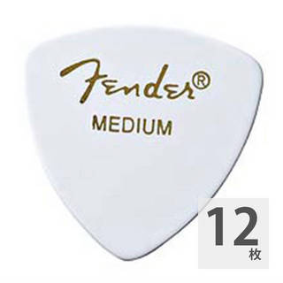 Fender346 Shape Classic Celluloid Picks Medium White ギターピック 12枚入り