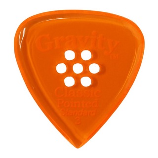 Gravity Guitar Picks Classic Pointed -Standard Multi-Hole- GCPS3PM 3.0mm Orange ギターピック