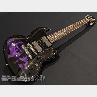 EDWARDSE-KV-7st / Black w/Purple Sparkle Skull