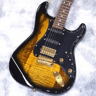 Kz Guitar Works 【Valentine Sale】ST Trad 22 Custom Spolted Flamed Maple Top / Black Burst【カスタムオーダーモデル】