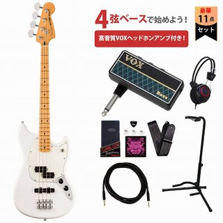 FenderPlayer II Mustang Bass PJ Maple Fingerboard Polar White フェンダー エレキベース VOXヘッドホンアンプ