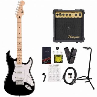 Squier by FenderSonic Stratocaster Maple Fingerboard White Pickguard Black スクワイヤー PG-10アンプ付属エレキギター